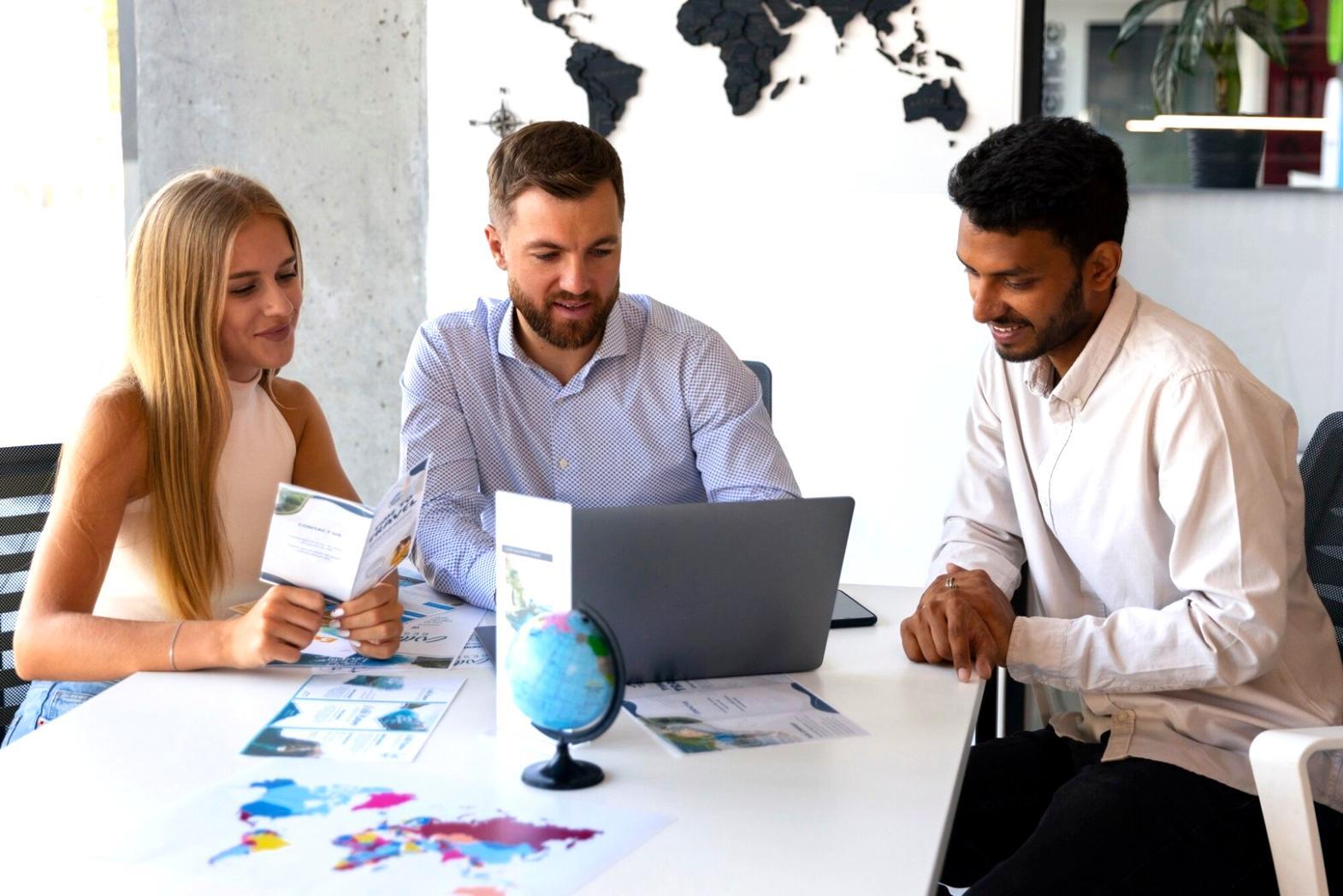 Professional financial consultation environment showcasing our workspace